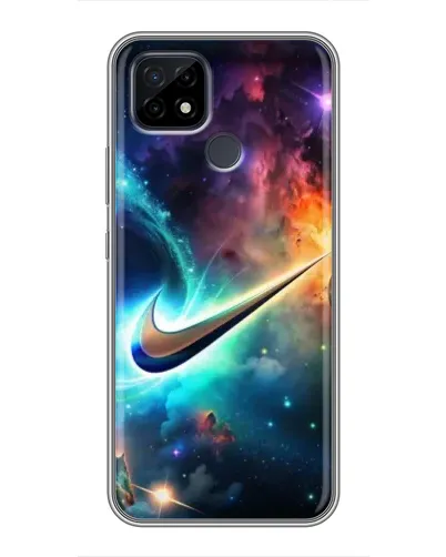 Чохол для Realme C21 з картинкою «Космічний Nike Swoosh»