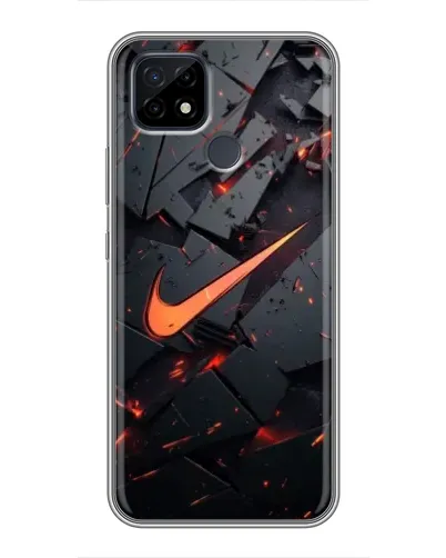 Чохол для Realme C21 з картинкою «Nike — ефект розломів»
