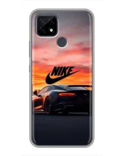 Чохол для Realme C21 з картинкою «Nike та суперкар»