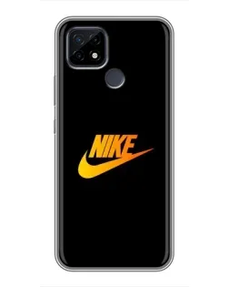 Чохол для Realme C21 з картинкою «Золотий логотип Nike»