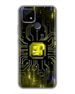 Чохол для Realme C21 з картинкою «Nike — золота іскра»