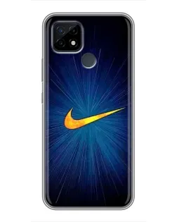 Чехол для Realme C21 с картинкой «Синий пульс Nike» Чехол для Realme C21 с картинкой «Синий пульс Nike»