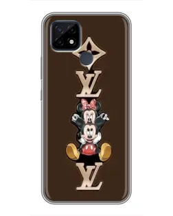 Чехол для Realme C21 с картинкой «LV и Микки Маус»