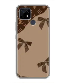 Чехол для Realme C21 с картинкой «LV — кофейный атлас»