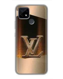 Чехол для Realme C21 с картинкой «LV — золотое сияние»