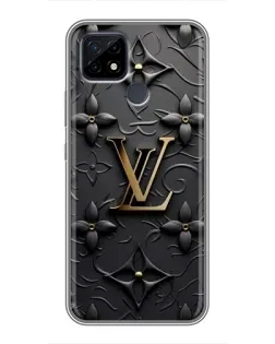 Чехол для Realme C21 с картинкой «Кожаная текстура LV»