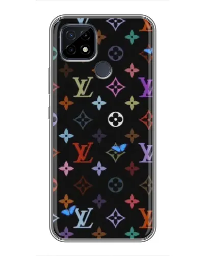 Чехол для Realme C21 с картинкой «Цветная монограмма LV»