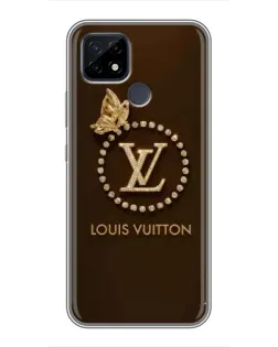 Чехол для Realme C21 с картинкой «LV — золотая печать»