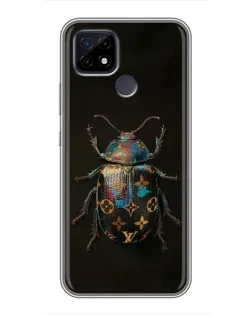 Чехол для Realme C21 с картинкой «LV — мраморный принт»