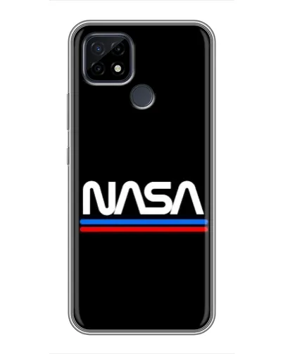 Чохол для Realme C21 з картинкою «NASA — класика Red Blue»
