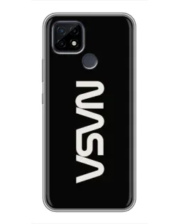 Чохол для Realme C21 з картинкою «NASA — вертикальний логотип»