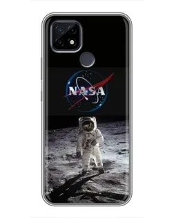 Чохол для Realme C21 з картинкою «Астронавт на Місяці»