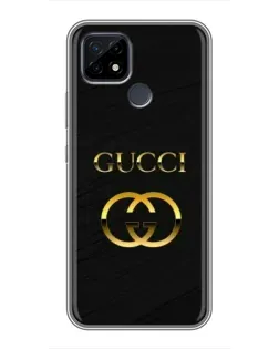 Чехол для Realme C21 с картинкой «Золотой логотип Gucci»