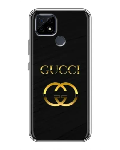 Чехол для Realme C21 с картинкой «Золотой логотип Gucci»