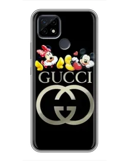 Чехол для Realme C21 с картинкой «Gucci — герои Disney»