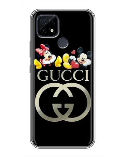 Чехол для Realme C21 с картинкой «Gucci — герои Disney»