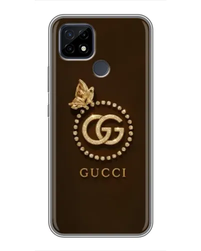Чехол для Realme C21 с картинкой «Gucci — золотая бабочка»