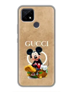 Чехол для Realme C21 с картинкой «Микки Маус Gucci — крафт»