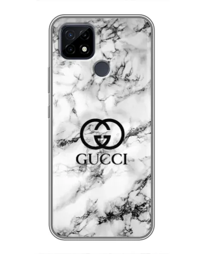 Чехол для Realme C21 с картинкой «Gucci — мраморный шик»