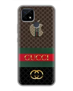 Чехол для Realme C21 с картинкой «Gucci — брендированный десерт»