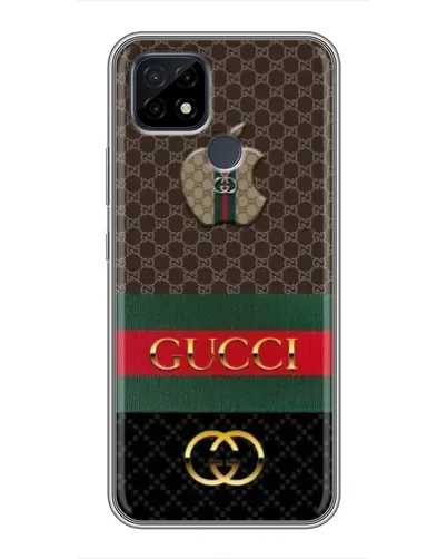 Чехол для Realme C21 с картинкой «Gucci — брендированный десерт»