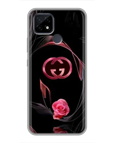 Чехол для Realme C21 с картинкой «Gucci — неоновая роза»