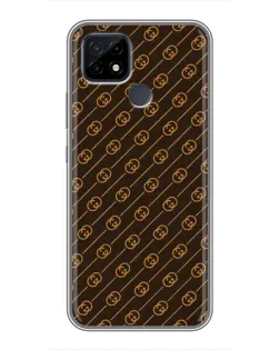 Чехол для Realme C21 с картинкой «Gucci — золотые диагонали»