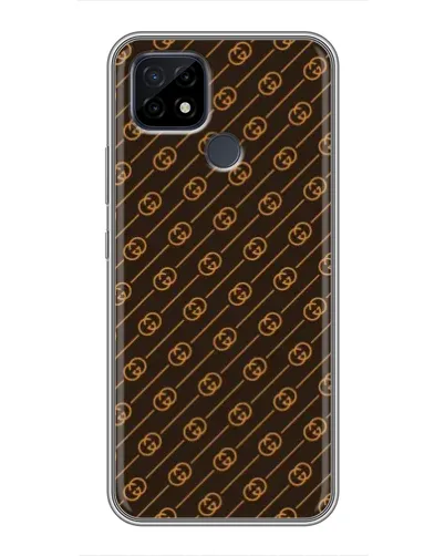 Чехол для Realme C21 с картинкой «Gucci — золотые диагонали»