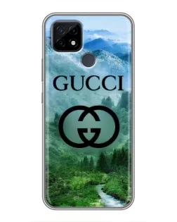 Чехол для Realme C21 с картинкой «Gucci — горный пейзаж»