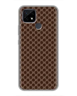 Чехол для Realme C21 с картинкой «Gucci — шоколадная сетка»