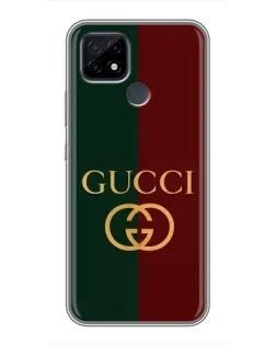 Чехол для Realme C21 с картинкой «Gucci — темно-зеленый градиент»