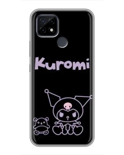 Чехол для Realme C21 с картинкой «Kuromi — черный минимализм»