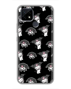 Чехол для Realme C21 с картинкой «Черный паттерн Kuromi» Чехол для Realme C21 с картинкой «Черный паттерн Kuromi»