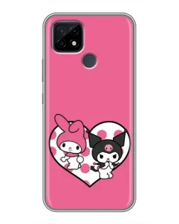 Чехол для Realme C21 с картинкой «Kuromi и My Melody» Чехол для Realme C21 с картинкой «Kuromi и My Melody»