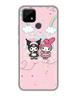 Чехол для Realme C21 с картинкой «My Melody и Kuromi» Чехол для Realme C21 с картинкой «My Melody и Kuromi»
