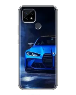 Чохол для Realme C21 з картинкою «Блакитна BMW M4»