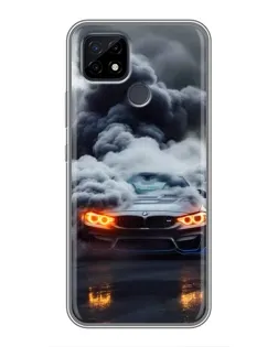 Чохол для Realme C21 з картинкою «BMW у диму»