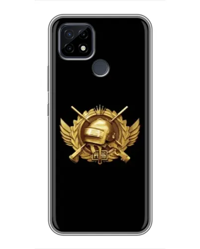 Чохол для Realme C21 з картинкою «PUBG — помаранчевий градієнт»