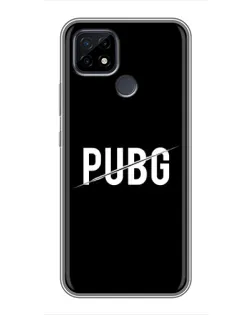 Чохол для Realme C21 з картинкою «PUBG — білий логотип»