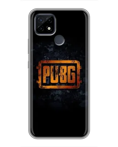 Чохол для Realme C21 з картинкою «PUBG — золотий логотип»