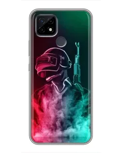 Чохол для Realme C21 з картинкою «PUBG — вогняний воїн»