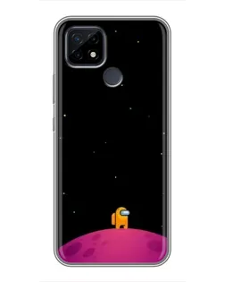 Чехол для Realme C21 с картинкой «Одинокий герой на планете»