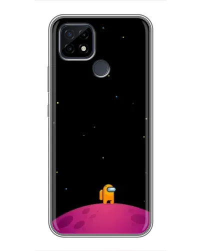 Чехол для Realme C21 с картинкой «Одинокий герой на планете»