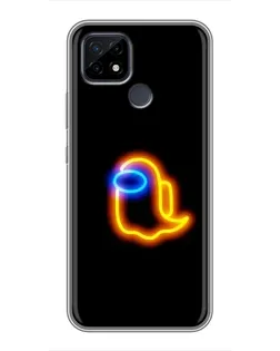 Чехол для Realme C21 с картинкой «Among Us неоновое сияние»