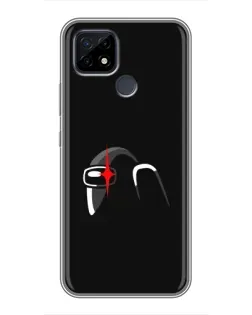 Чехол для Realme C21 с картинкой «Among Us шлем»