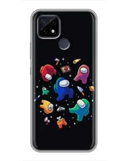 Чехол для Realme C21 с картинкой «Among Us космос»
