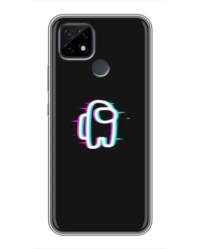 Чехол для Realme C21 с картинкой «Among Us неон»