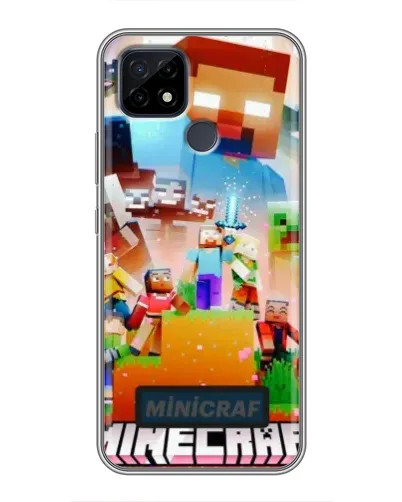 Чехол для Realme C21 с картинкой «Minecraft герои игры»