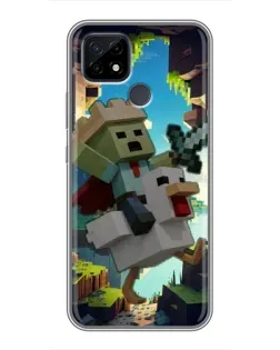 Чехол для Realme C21 с картинкой «Стив и гусь»
