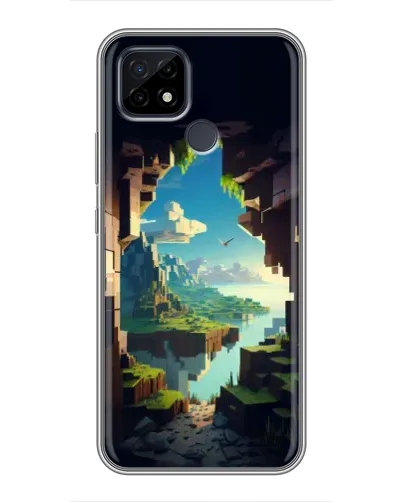 Чехол для Realme C21 с картинкой «Вид из пещеры»